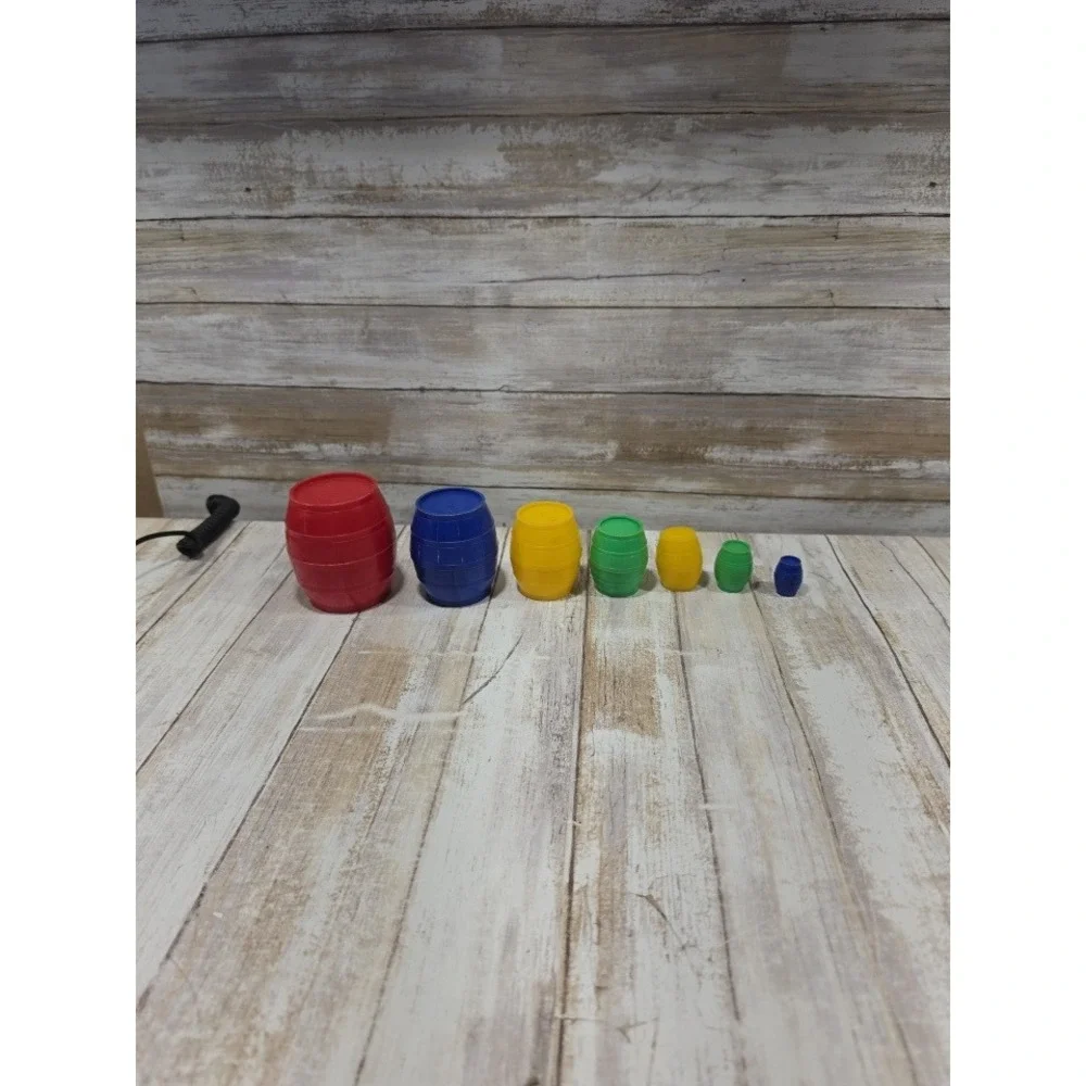 Vintage Child Guidance Kittie in the Kegs No 80 Nesting Barrels Stacking Toy USA